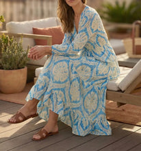 Lade das Bild in den Galerie-Viewer, Damen Sommer Boho Seide Maxikleid
