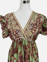 Carica l'immagine nel visualizzatore di Gallery, Damen Boho Sommer Seide Maxikleid

