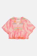 Afbeelding in Gallery-weergave laden, Piti Cuiti Boho-Set aus Bluse und Shorts mit Stickereien und Fransen
