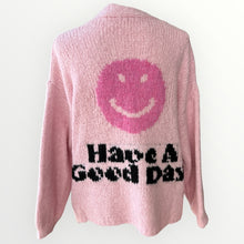 Load image into Gallery viewer, Damen Strickjacke Have a Good Day-Made in Italy
