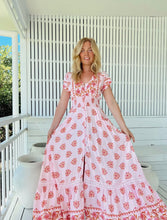 Carica l'immagine nel visualizzatore di Gallery, Damen Boho Sommer Maxikleid mit Blumenmuster - Jaase
