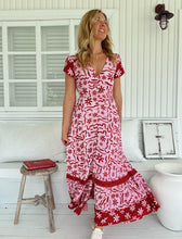 Carica l'immagine nel visualizzatore di Gallery, Damen Boho Sommer Maxikleid mit Blumenmuster - Jaase
