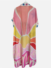 Charger l'image dans la galerie, Damen Sommer bedrucktes Hemdblusenkleid - Made in Italy
