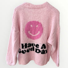 Load image into Gallery viewer, Damen Strickjacke Have a Good Day-Made in Italy
