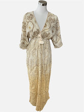 Afbeelding in Gallery-weergave laden, Damen Boho Sommer Maxikleid mit Goldstickerei
