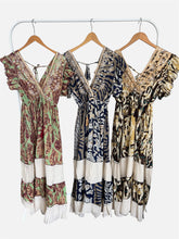 Carica l'immagine nel visualizzatore di Gallery, Damen Boho Sommer Seide Maxikleid
