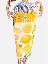 Carregar imagem no visualizador da galeria, Damen Sommer bedrucktes Hemdblusenkleid - Made in Italy
