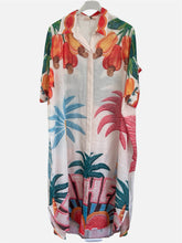 Charger l'image dans la galerie, Damen Sommer bedrucktes Hemdblusenkleid - Made in Italy
