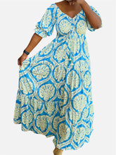 Carica l'immagine nel visualizzatore di Gallery, Damen Boho Seide Maxikleid

