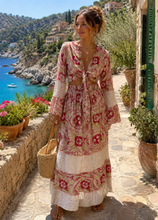 Lade das Bild in den Galerie-Viewer, Damen Boho Sommer Seide Top &amp; Rock Set
