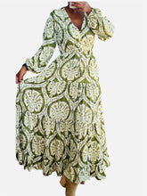 Lade das Bild in den Galerie-Viewer, Damen Sommer Boho Seide Maxikleid
