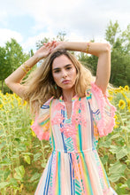 Lade das Bild in den Galerie-Viewer, Piti Cuiti Sommer Boho Minikleid mit bunten Streifen
