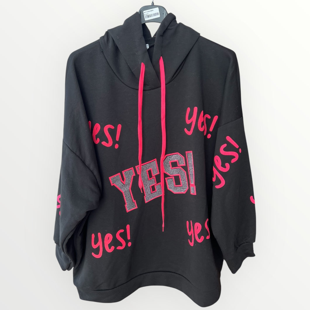 Damen Oversized Yes Sweatshirt - Made in Italy