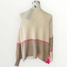 Carregar imagem no visualizador da galeria, Damen Strickjacke mit Blockstreifen - Made in Italy
