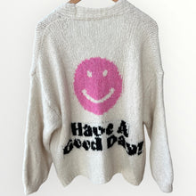 Carica l&#39;immagine nel visualizzatore di Gallery, Damen Strickjacke Have a Good Day-Made in Italy

