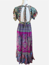 Afbeelding in Gallery-weergave laden, Gold &amp; Silver Boho Maxikleid mit V-Ausschnitt
