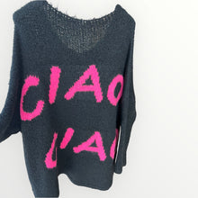 Carica l&#39;immagine nel visualizzatore di Gallery, Damen Oversized Ciao Pullover- Made in Italy
