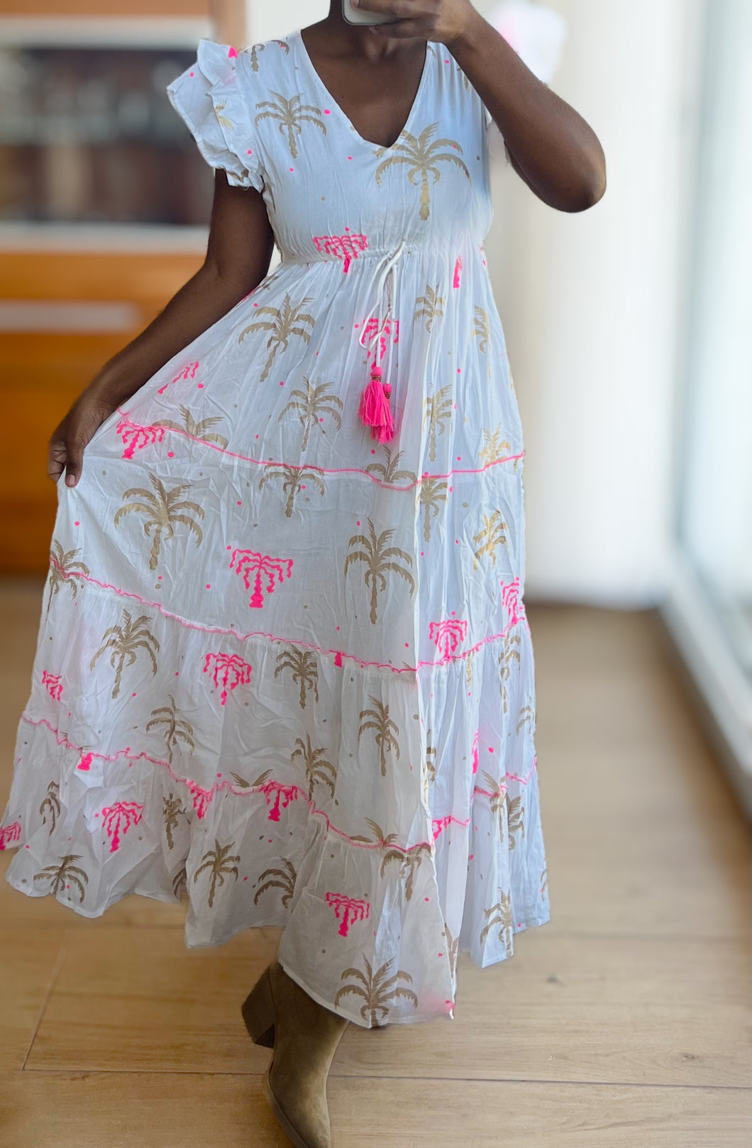 Damen Sommer Boho Maxikleid