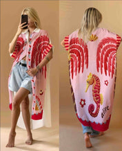 Lade das Bild in den Galerie-Viewer, Damen Sommer bedrucktes Hemdblusenkleid -Made in Italy
