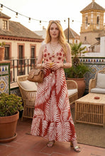 Charger l'image dans la galerie, Damen Sommer Ibiza Boho Maxikleid mit Spaghettiträgern
