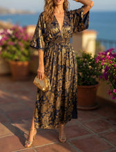Charger l'image dans la galerie, Damen Sommer Seide Boho Maxikleid
