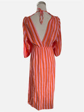 Afbeelding in Gallery-weergave laden, Damen Musselin Maxikleid mit bunten Streifen
