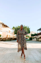 Charger l&#39;image dans la galerie, Damen Langes Kleid mit leopardenmuster
