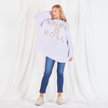 Afbeelding in Gallery-weergave laden, Damen Oversize Kuscheliger Strickpullover ROCK &amp; ROLL
