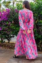 Carica l&#39;immagine nel visualizzatore di Gallery, Gold &amp; Silver Boho Maxikleid mit Knöpfen vorne
