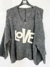 Load image into Gallery viewer, Cozy knit sweater LOVE

