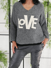 Load image into Gallery viewer, Cozy knit sweater LOVE
