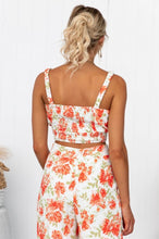 Carregar imagem no visualizador da galeria, Damen Sommer Kurzes Top und Hose mit Blumenprint
